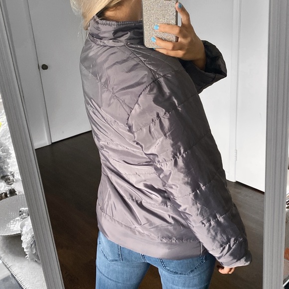 🐑 GABRIELLA VICENZA GREY SHIMMERY PUFFER JACKET! - Picture 4 of 12